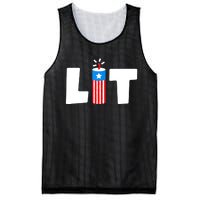 Lit American 4th of July US Patriotic Pride Mesh Reversible Basketball Jersey Tank