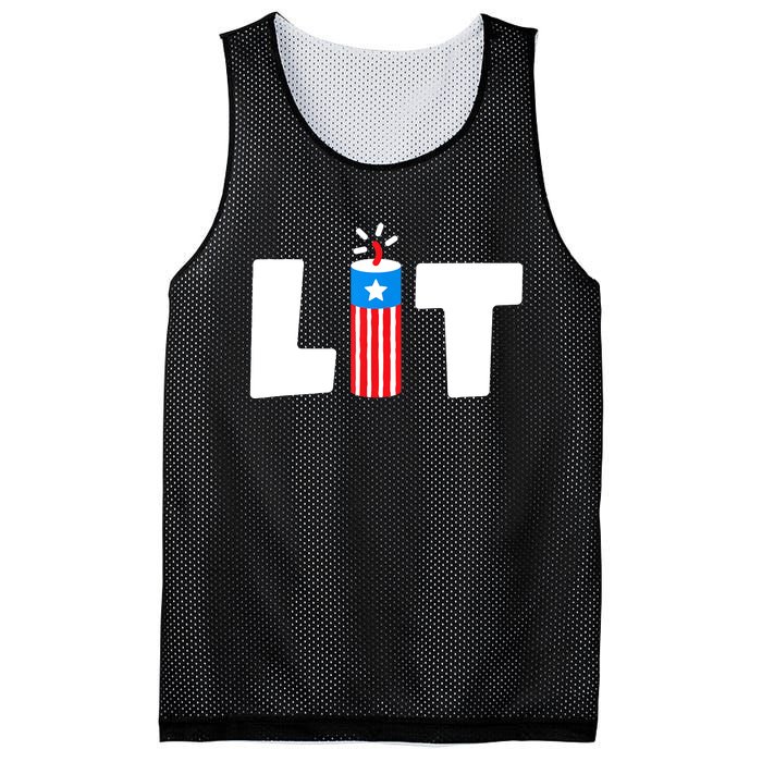 Lit American 4th of July US Patriotic Pride Mesh Reversible Basketball Jersey Tank