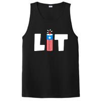 Lit American 4th of July US Patriotic Pride PosiCharge Competitor Tank