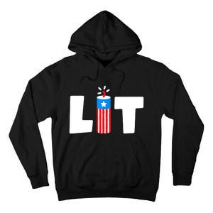 Lit American 4th of July US Patriotic Pride Tall Hoodie