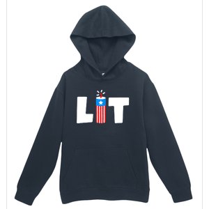 Lit American 4th of July US Patriotic Pride Urban Pullover Hoodie