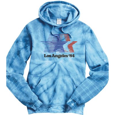 Los Angeles 84 Nostalgic La Retro Vintage Tie Dye Hoodie