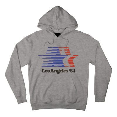 Los Angeles 84 Nostalgic La Retro Vintage Tall Hoodie