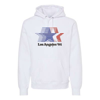 Los Angeles 84 Nostalgic La Retro Vintage Premium Hoodie