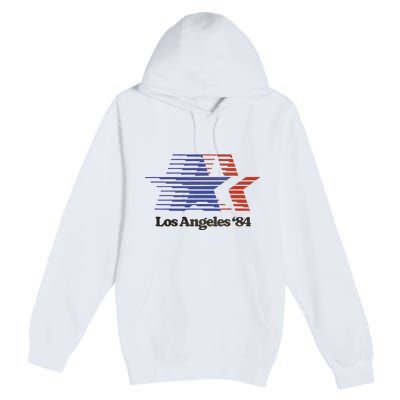 Los Angeles 84 Nostalgic La Retro Vintage Premium Pullover Hoodie