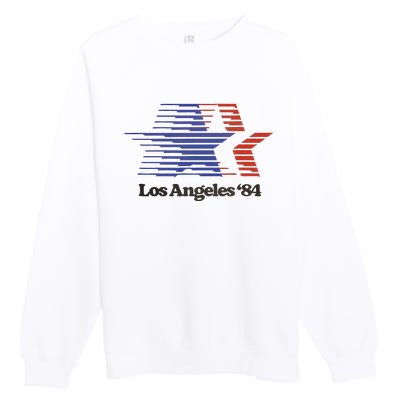 Los Angeles 84 Nostalgic La Retro Vintage Premium Crewneck Sweatshirt