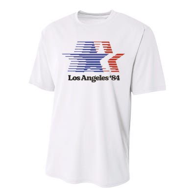 Los Angeles 84 Nostalgic La Retro Vintage Performance Sprint T-Shirt