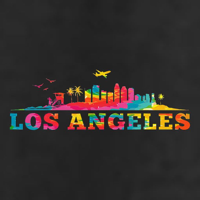 Los Angeles Apparel La Los Angeles Tie Dye 7 Panel Mesh Trucker Snapback Hat