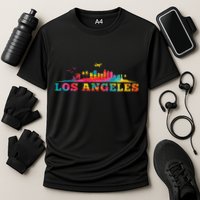 Los Angeles Apparel La Los Angeles Tie Dye Cooling Performance Crew T-Shirt
