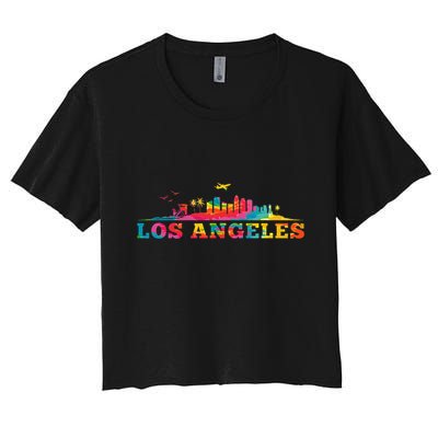 Los Angeles Apparel La Los Angeles Tie Dye Crop Top