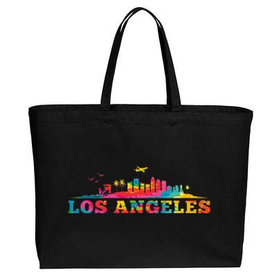 Los Angeles Apparel La Los Angeles Tie Dye Cotton Canvas Jumbo Tote