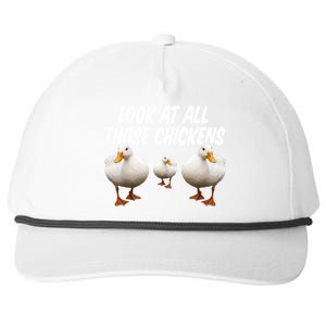 Look At All Those Chickens Funny Goose Duck Vine Meme Funny Gift Snapback Five-Panel Rope Hat