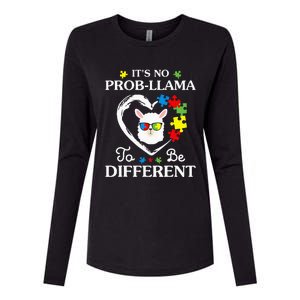 Llama Autism Awareness Gift Be A Little Different Womens Cotton Relaxed Long Sleeve T-Shirt