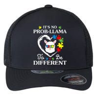 Llama Autism Awareness Gift Be A Little Different Flexfit Unipanel Trucker Cap