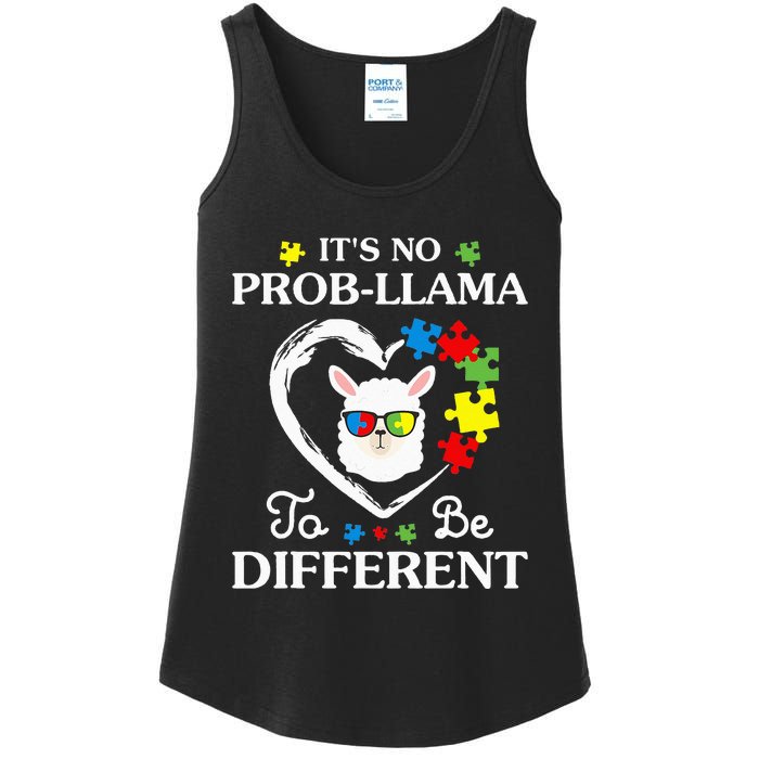 Llama Autism Awareness Gift Be A Little Different Ladies Essential Tank