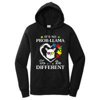 Llama Autism Awareness Gift Be A Little Different Women's Pullover Hoodie