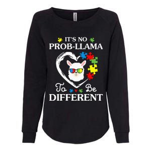 Llama Autism Awareness Gift Be A Little Different Womens California Wash Sweatshirt