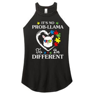 Llama Autism Awareness Gift Be A Little Different Women's Perfect Tri Rocker Tank