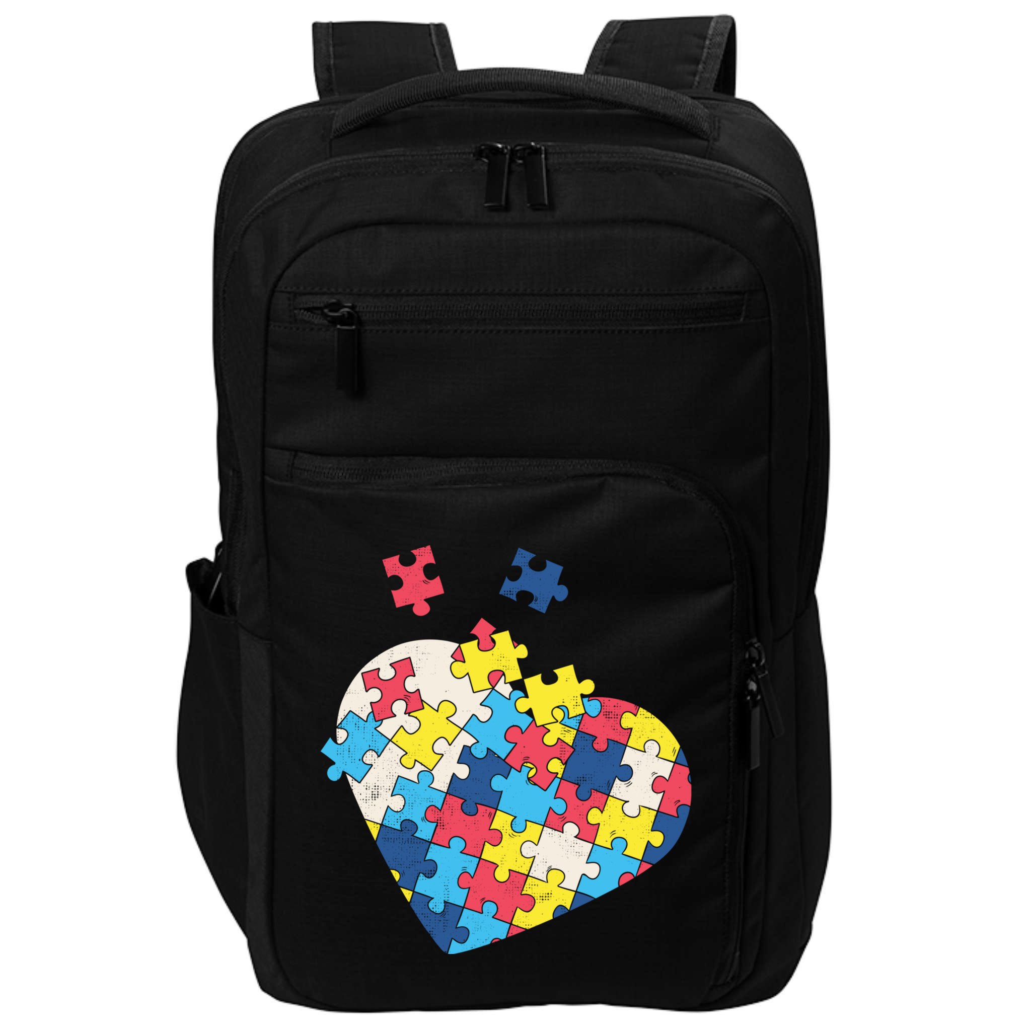 Love Autism Awareness Puzzle Pieces Gift Design Idea Great Gift Impact Tech Backpack