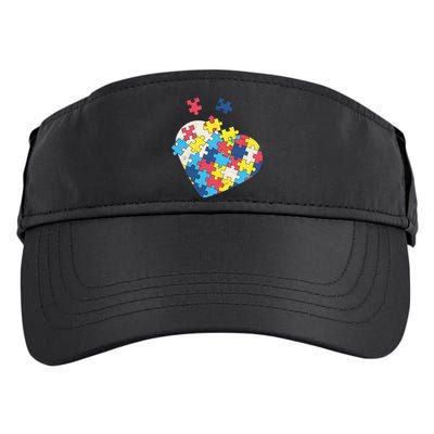 Love Autism Awareness Puzzle Pieces Gift Design Idea Great Gift Adult Drive Performance Visor