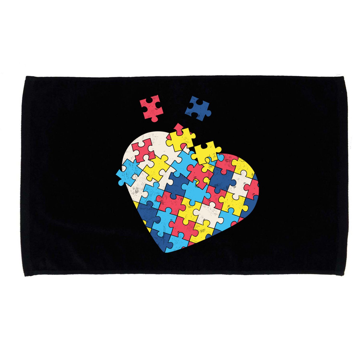 Love Autism Awareness Puzzle Pieces Gift Design Idea Great Gift Microfiber Hand Towel