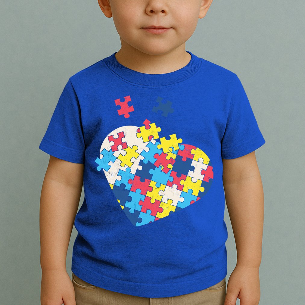 Love Autism Awareness Puzzle Pieces Gift Design Idea Great Gift Toddler T-Shirt