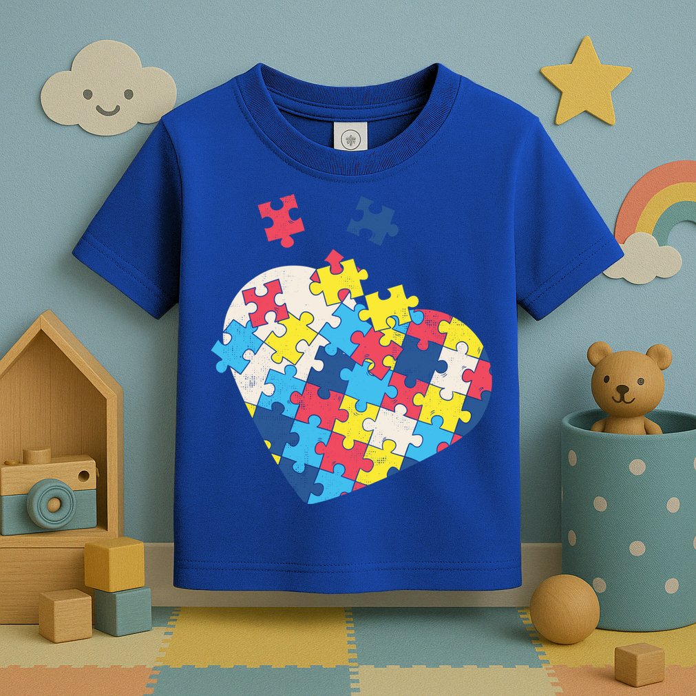 Love Autism Awareness Puzzle Pieces Gift Design Idea Great Gift Toddler T-Shirt