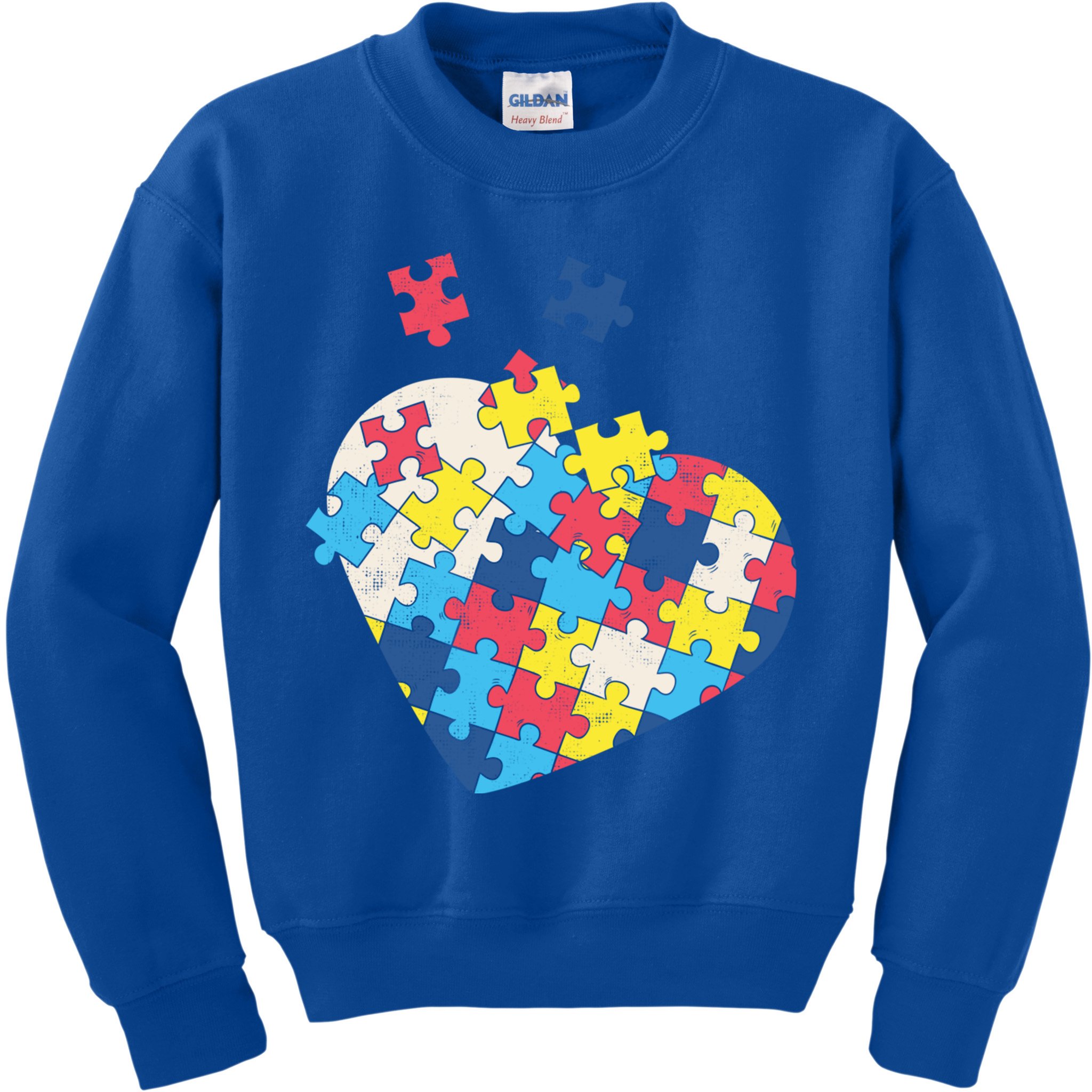 Love Autism Awareness Puzzle Pieces Gift Design Idea Great Gift Kids Sweatshirt