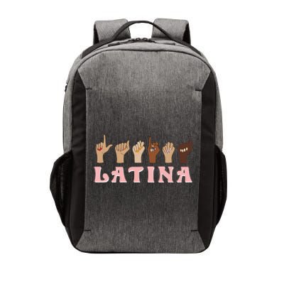 Latina ASL American Sign Language Latina Power ASL Teacher Vector Backpack