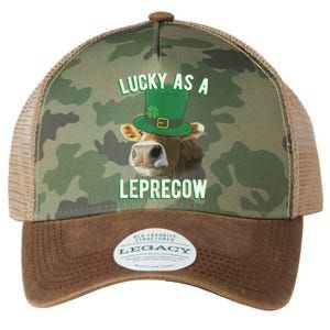 Lucky As A Leprecow Cute Cow Leprechaun MashUp St. Paddy's Legacy Tie Dye Trucker Hat