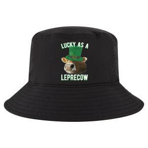 Lucky As A Leprecow Cute Cow Leprechaun MashUp St. Paddy's Cool Comfort Performance Bucket Hat