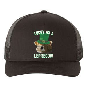 Lucky As A Leprecow Cute Cow Leprechaun MashUp St. Paddy's Yupoong Adult 5-Panel Trucker Hat