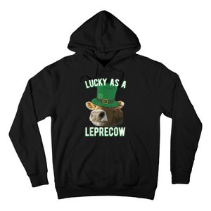 Lucky As A Leprecow Cute Cow Leprechaun MashUp St. Paddy's Hoodie