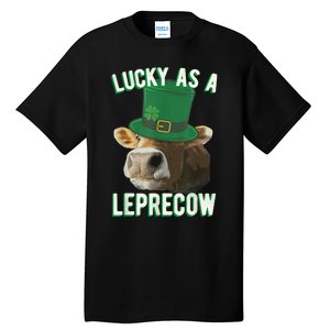 Lucky As A Leprecow Cute Cow Leprechaun MashUp St. Paddy's Tall T-Shirt