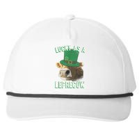 Lucky As A Leprecow Cute Cow Leprechaun MashUp St. Paddy's Snapback Five-Panel Rope Hat