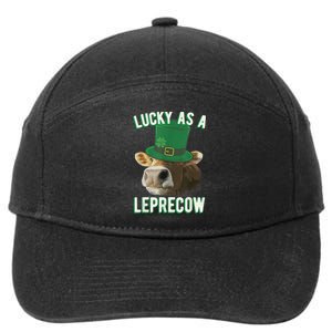 Lucky As A Leprecow Cute Cow Leprechaun MashUp St. Paddy's 7-Panel Snapback Hat