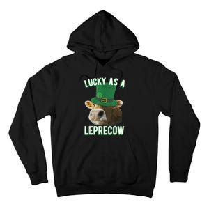 Lucky As A Leprecow Cute Cow Leprechaun MashUp St. Paddy's Tall Hoodie