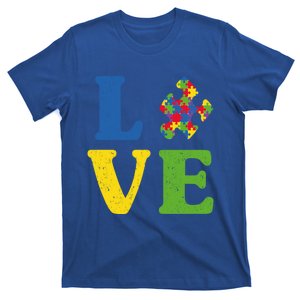 Love Autism Awareness Autistic Puzzle Piece Gift T-Shirt