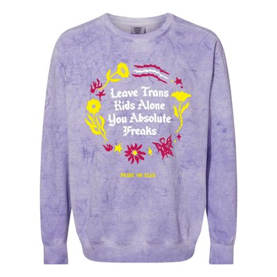 Leave Alone Absolute Freaks Floral Colorblast Crewneck Sweatshirt