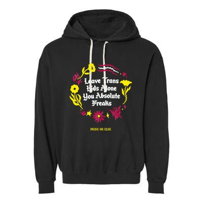 Leave Alone Absolute Freaks Floral Garment-Dyed Fleece Hoodie