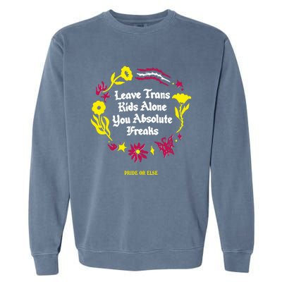 Leave Alone Absolute Freaks Floral Garment-Dyed Sweatshirt