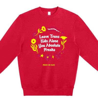 Leave Alone Absolute Freaks Floral Premium Crewneck Sweatshirt