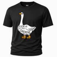 Look At All Those Chickens Goose Meme Cooling Performance Crew T-Shirt