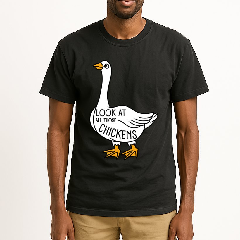 Look At All Those Chickens Goose Meme Tall T-Shirt