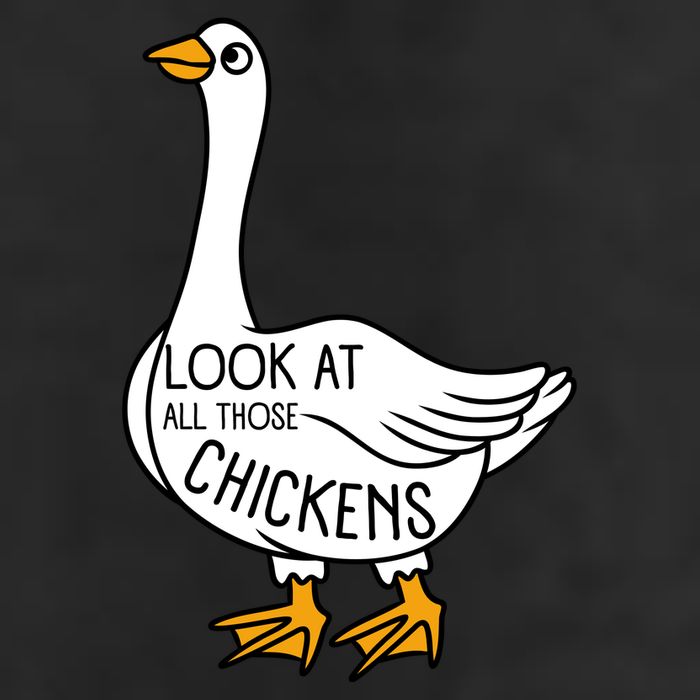 Look At All Those Chickens Goose Meme Golf Towel