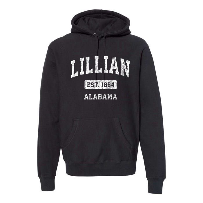 Lillian Alabama Al Vintage Sports Established Premium Hoodie