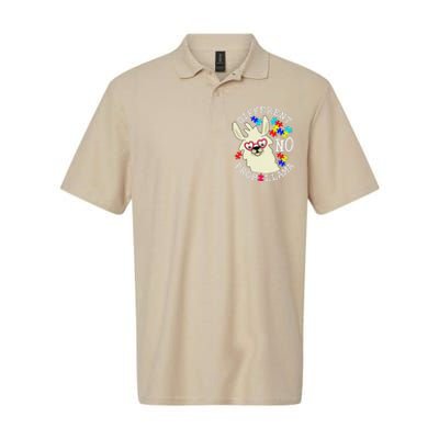 Llama Autism Awareness Different No Probllama Drama Funny Softstyle Adult Sport Polo