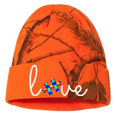 Love Autism Awareness Puzzle Piece Kati Licensed 12" Camo Beanie