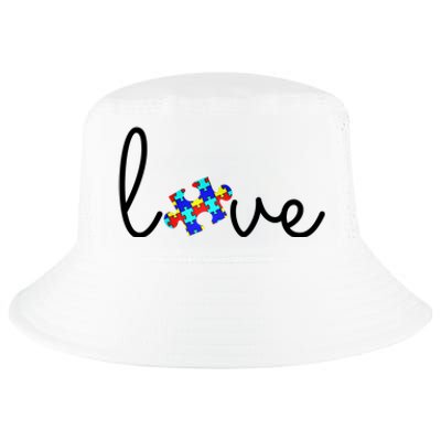 Love Autism Awareness Puzzle Piece Cool Comfort Performance Bucket Hat