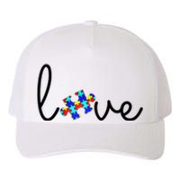 Love Autism Awareness Puzzle Piece Yupoong Adult 5-Panel Trucker Hat